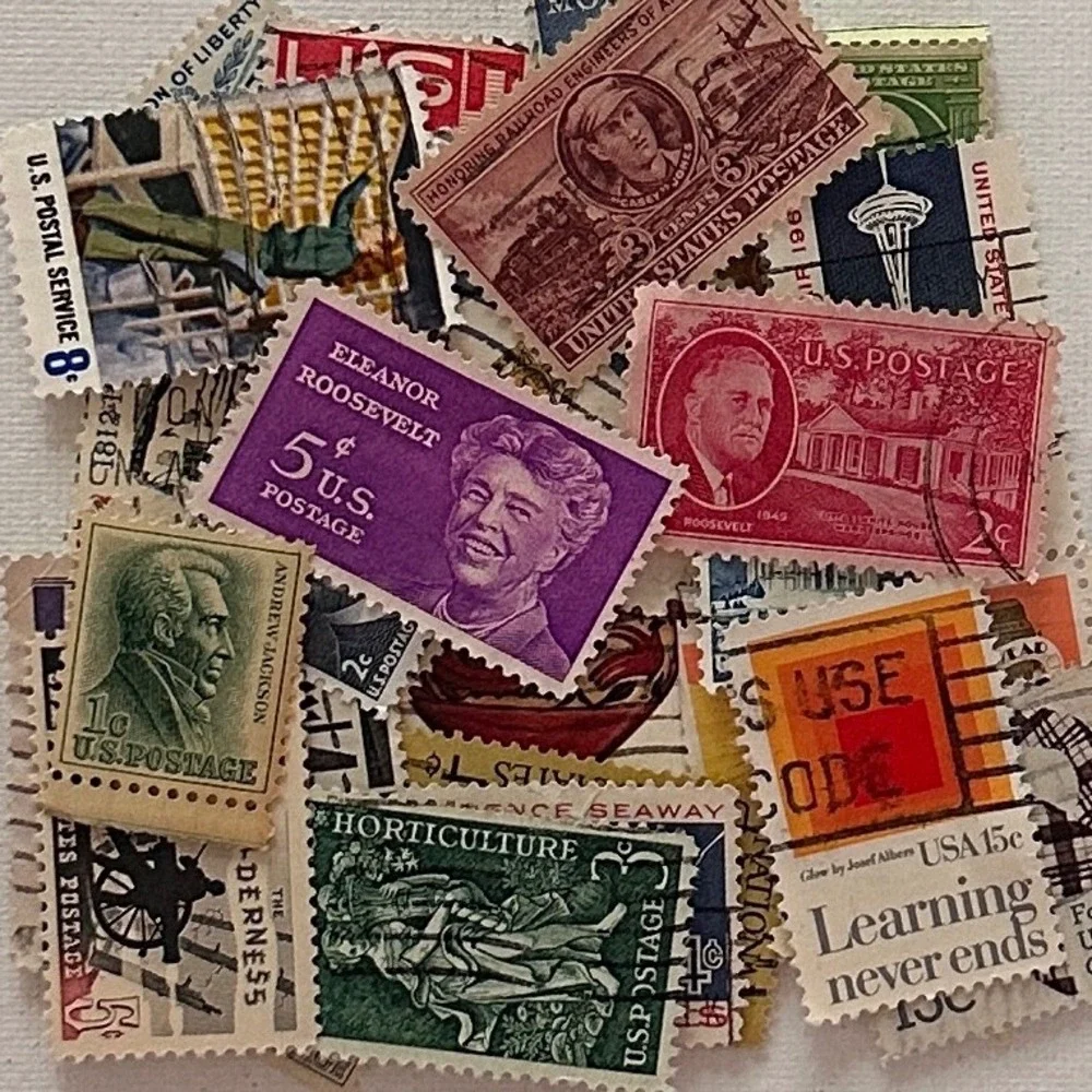 Pack of 50 Antique and Vintage US Postage Stamps